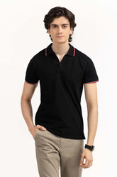 Black Basic Polo PS-FPK23-016